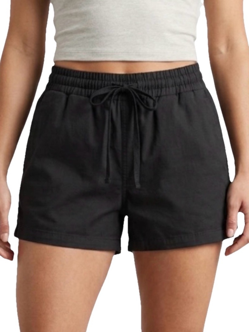 Current Elliott Joyce The Drawstring in Black Coated Women's Shorts Size 27